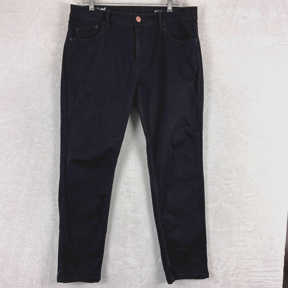 Mugsy Jeans Mens 34x30 Black Squid Inks Stretch Straight Preppy Going Out Indie